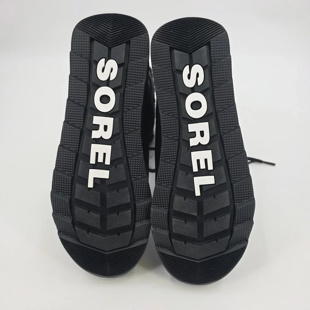SOREL WHITNEY II TALL BOOTS WOMENS SIZE 8.5 BLACK LACE UP WATERPROOF OUTDOOR NEW